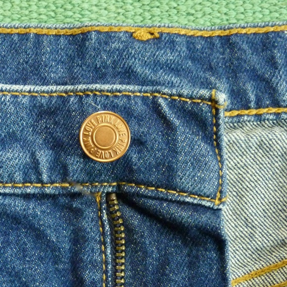 PINK Victoria's Secret Blue Denim Jean Shorts Size 26 - Picture 5 of 8